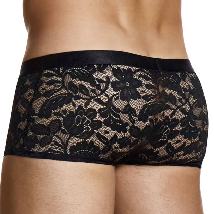 Boxer Dentelle Florale Noir Modus Vivendi