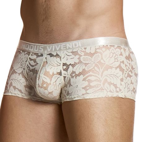 Modus Vivendi Boxer Dentelle Florale Ivoire