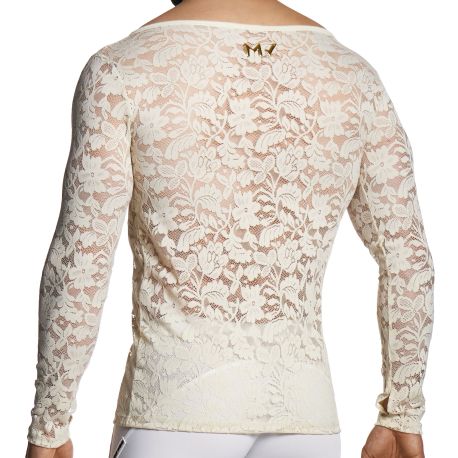 Modus Vivendi Floral Lace Long Sleeves T-Shirt - Ivory