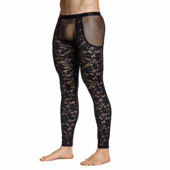Legging Dentelle Florale Noir Modus Vivendi