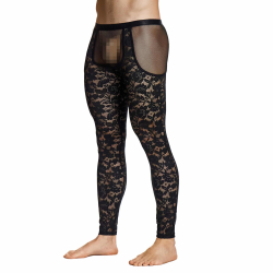 Modus Vivendi Floral Lace Leggings - Black
