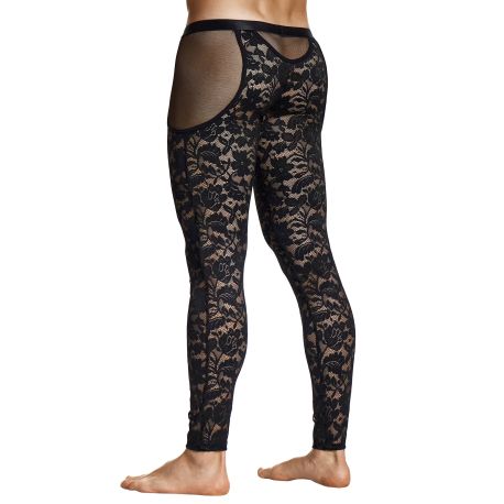 Modus Vivendi Legging Dentelle Florale Noir