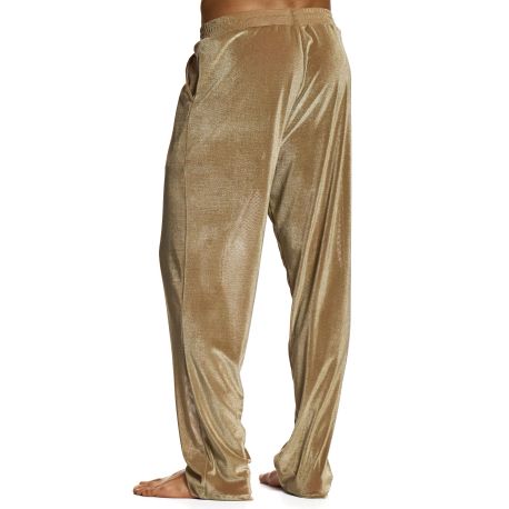 Modus Vivendi Velvet Net Jogger Pants - Camel