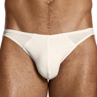 Slip Low Cut en Lin Blanc Cassé Modus Vivendi