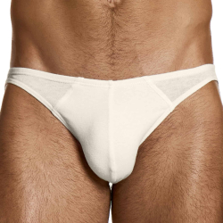 Slip Low Cut en Lin Blanc Cassé Modus Vivendi