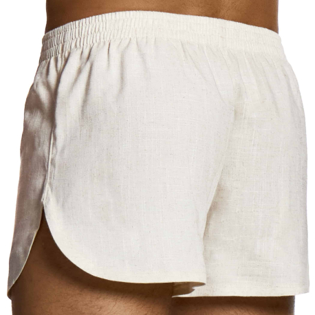 Modus Vivendi Linen Boxer Shorts - Off White