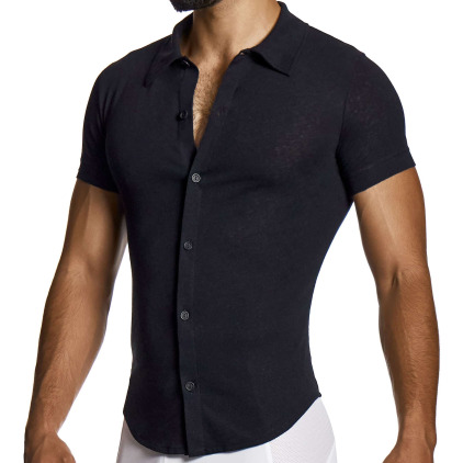 Chemisette en Lin Noir Modus Vivendi