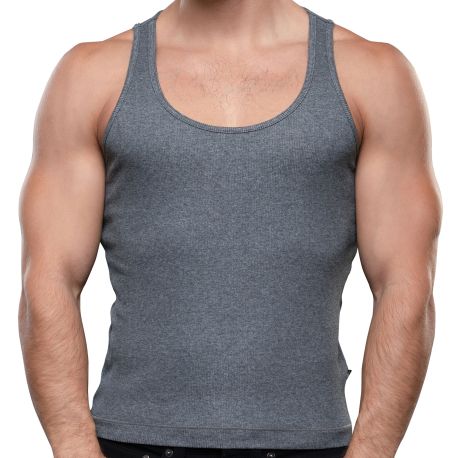 Andrew Christian Débardeur Shorty Chic Beater Anthracite