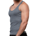 Andrew Christian Shorty Chic Beater Tank Top - Charcoal