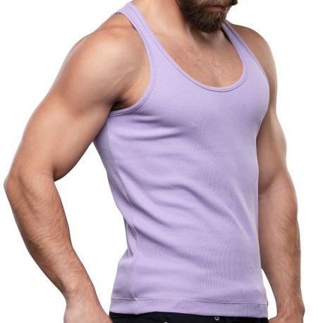 Andrew Christian Shorty Chic Beater Tank Top - Lavender