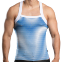 Andrew Christian Miami Cabana Boy Tank Top - White - Blue
