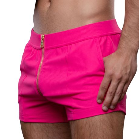 Andrew Christian Miami Cabana Boy Shorts - Pink