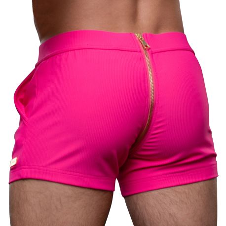 Andrew Christian Miami Cabana Boy Shorts - Pink