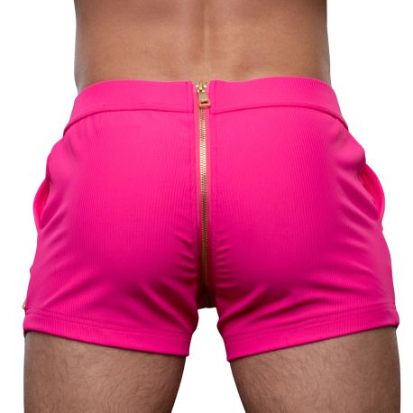 Andrew Christian Miami Cabana Boy Shorts - Pink
