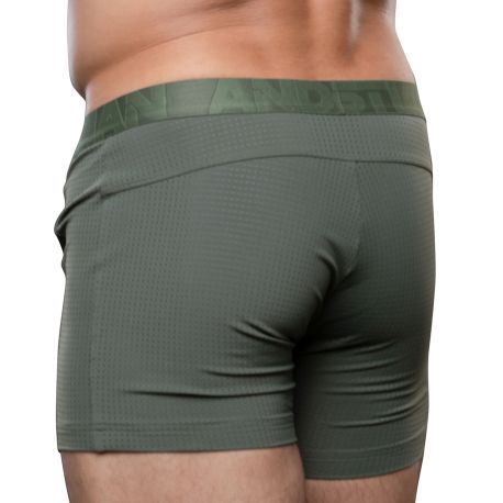 Andrew Christian Boxer Gym Breeze Mesh Olive