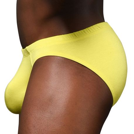 Andrew Christian Happy No-Show Briefs - Citrus Yellow