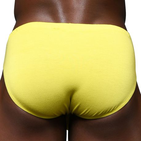 Andrew Christian Happy No-Show Briefs - Citrus Yellow