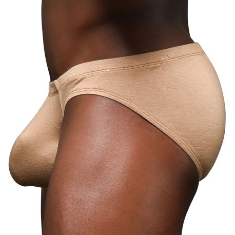 Andrew Christian Happy No-Show Briefs - Tan