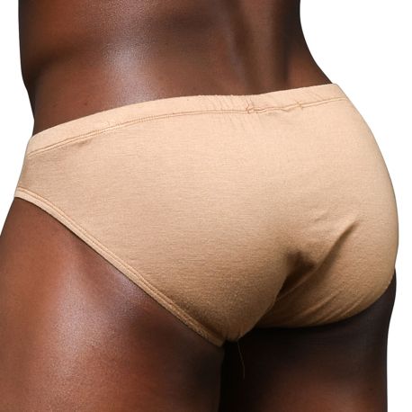 Andrew Christian Happy No-Show Briefs - Tan