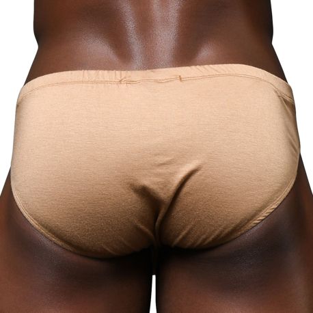 Andrew Christian Happy No-Show Briefs - Tan