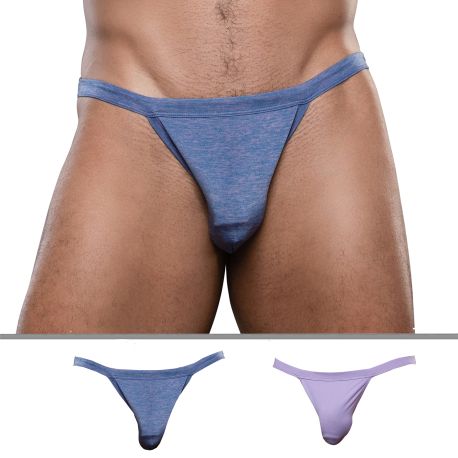 Andrew Christian 2-Pack Almost Naked Tanga Briefs - Lavender