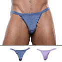 Andrew Christian 2-Pack Almost Naked Tanga Briefs - Lavender