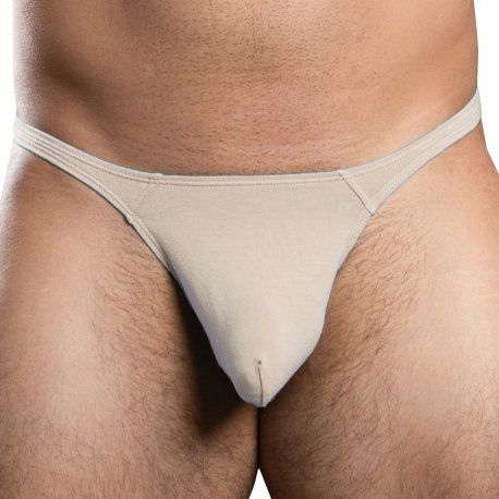 Andrew Christian String Ultra Low-Rise No-Show Almost Naked Beige