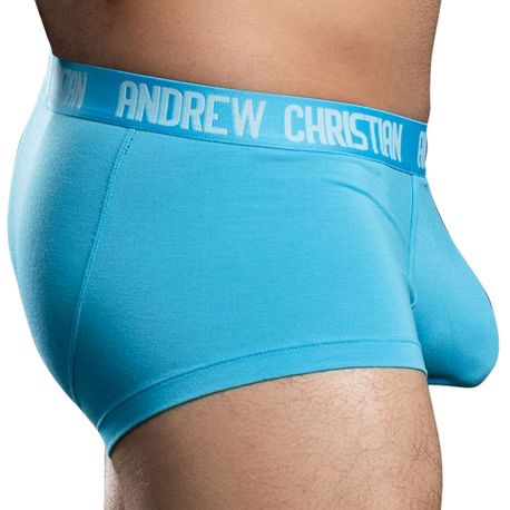 Andrew Christian CoolFlex Modal Trunks with Show-It - Aqua