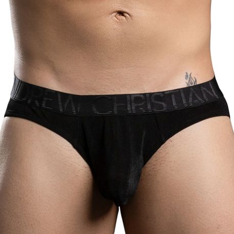 Andrew Christian Almost Naked Sensual Rib Briefs - Black