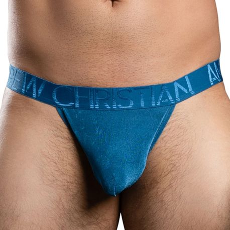 Andrew Christian String Almost Naked Sensual Rib Bleu Sarcelle