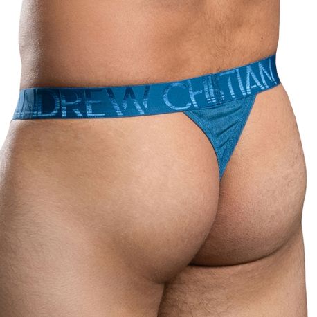 Andrew Christian String Almost Naked Sensual Rib Bleu Sarcelle