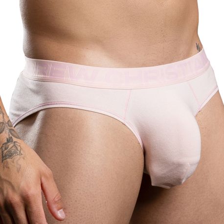 Andrew Christian Almost Naked Hang-Free Briefs - Peach