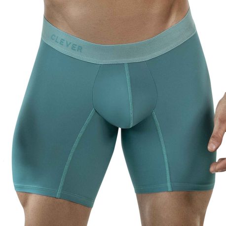 Clever Audaz Long Boxer Briefs - Turquoise Green