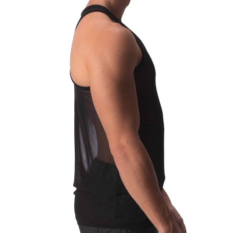 Barcode Obak Mesh Tank Top - Black