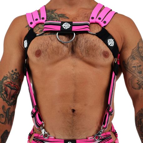 Breedwell Harnais Body Circuit Breaker Rose Fluo