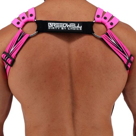 Breedwell Harnais Body Circuit Breaker Rose Fluo