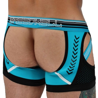 Boxer Jock Chock Circuit Breaker Bleu Turquoise - Noir Breedwell