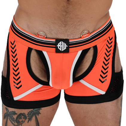 Boxer Jock Chock Circuit Breaker Orange Fluo - Noir Breedwell