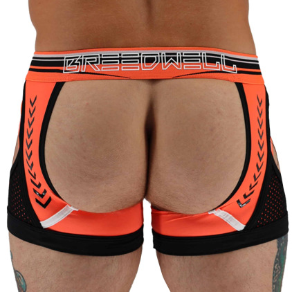 Boxer Jock Chock Circuit Breaker Orange Fluo - Noir Breedwell
