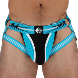 Jock Strap Circuit Breaker Bleu Turquoise - Noir Breedwell