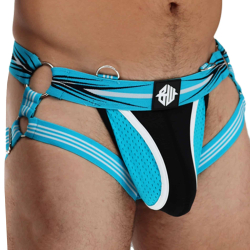 Jock Strap Circuit Breaker Bleu Turquoise - Noir Breedwell