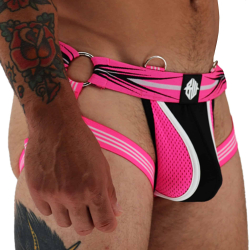 Jock Strap Circuit Breaker Rose Fluo - Noir Breedwell