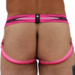 Breedwell Circuit Breaker Jock - Neon Pink - Black