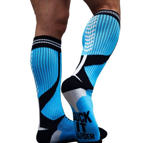 Breedwell Chaussettes Hautes Sucker Bleu Turquoise