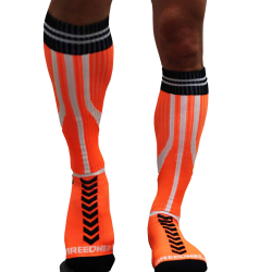Chaussettes Hautes Sucker Orange Fluo Breedwell