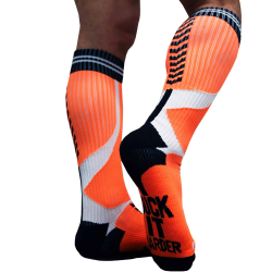 Chaussettes Hautes Sucker Orange Fluo Breedwell