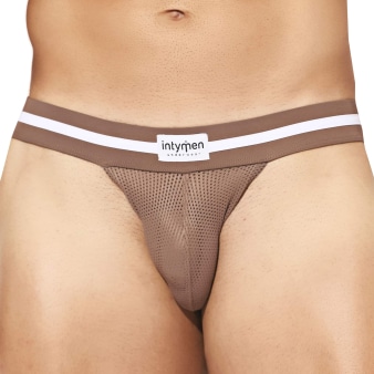 Jock Strap Hard Mesh Café Intymen