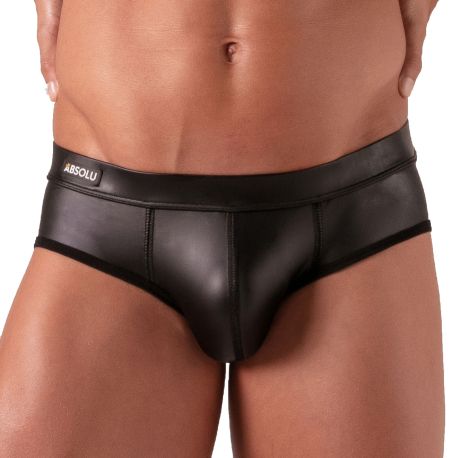 Absolu Male Master Bottomless Briefs - Black