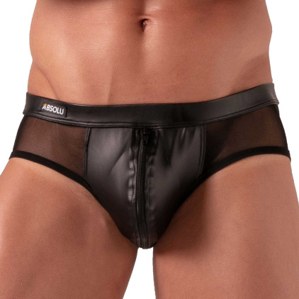 Slip Zipped Rebel Noir Absolu Male