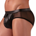 Absolu Male Rebel Zipped Briefs - Black